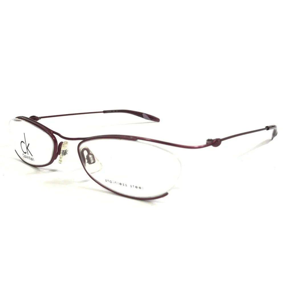 Calvin Klein Eyeglasses Frames ck5304 664 Burgundy Red Semi Rimmed 51-18-130